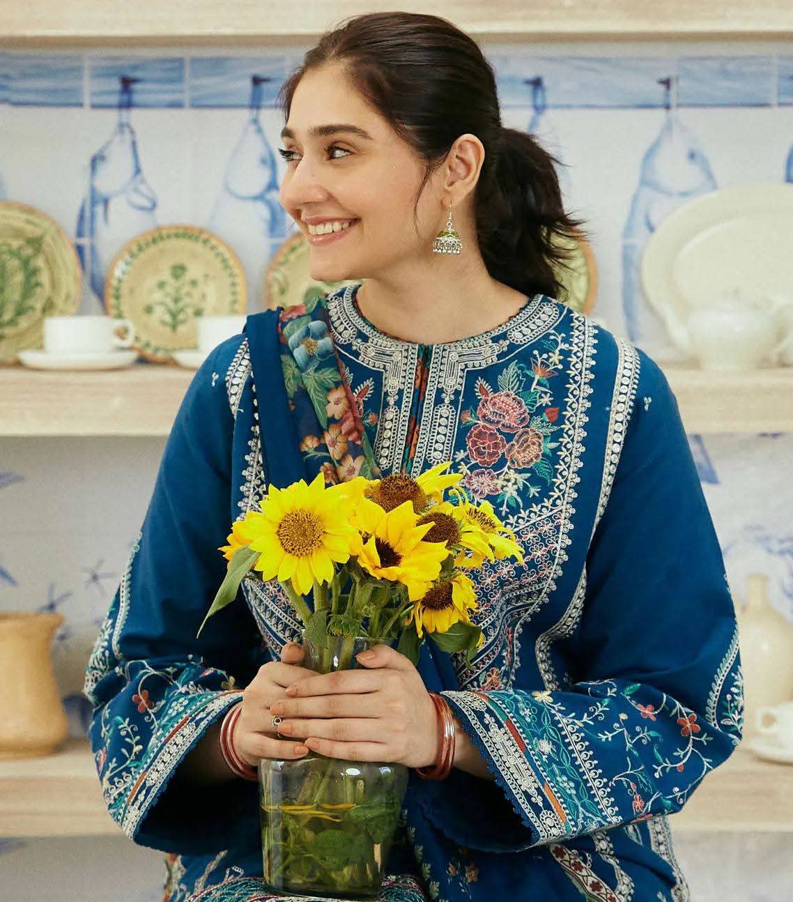 Unstitched Heavy Embroidered Dhanak 3pc