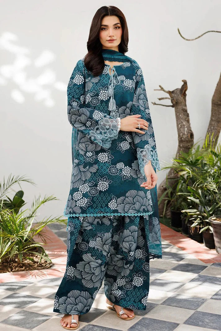 Unstitched Baroque khaddar 3pc