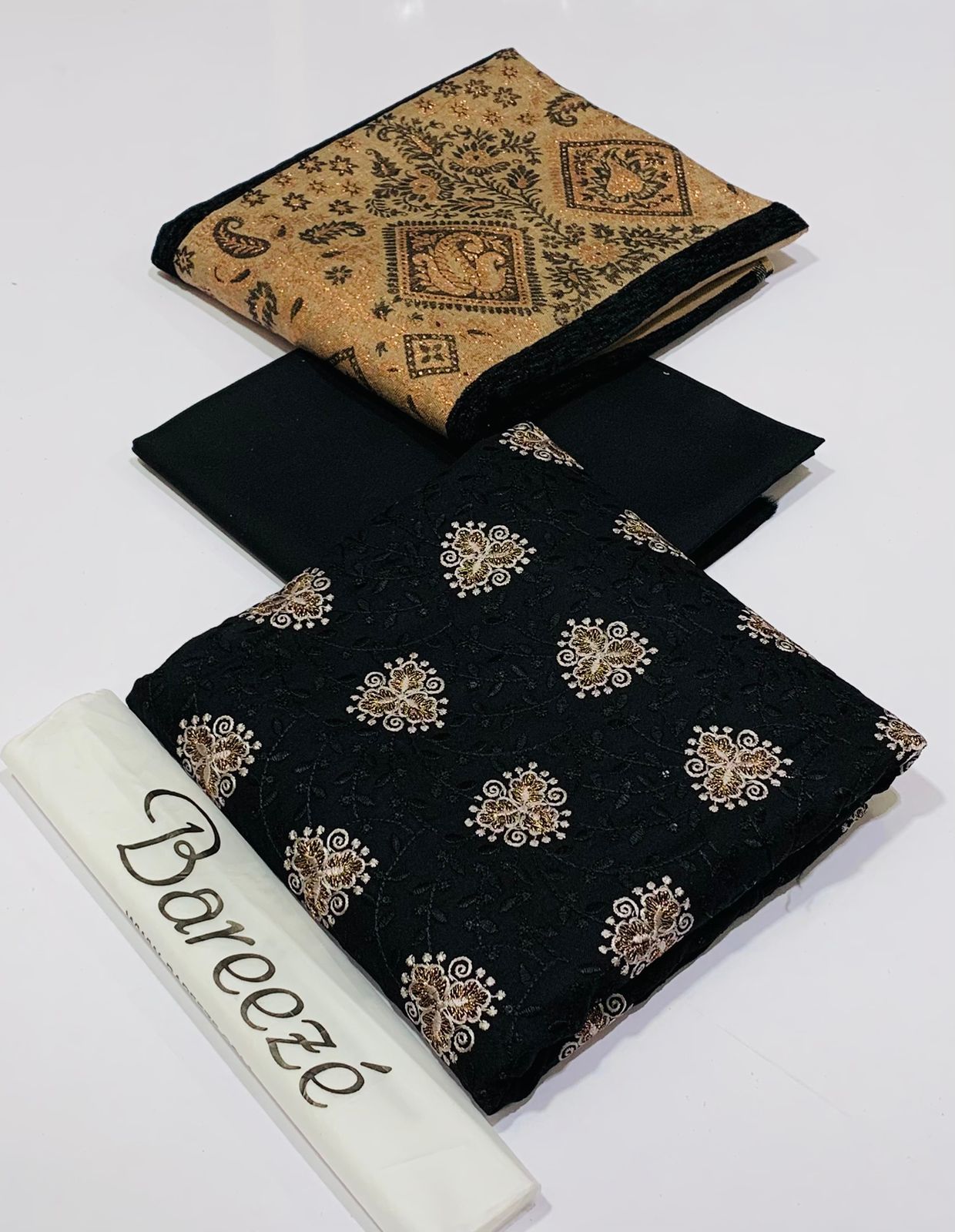 Bareeze Unstitched Embroidered 3PC D-007