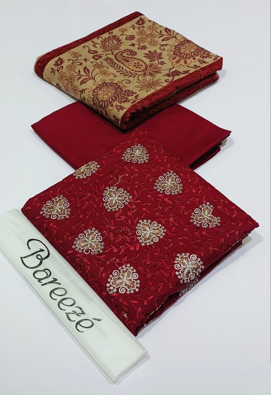 Bareeze Unstitched Embroidered 3PC D-003