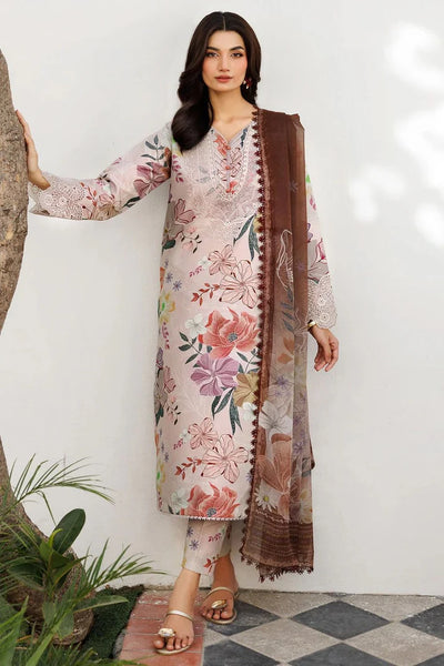 Unstitched Baroque khaddar 3pc